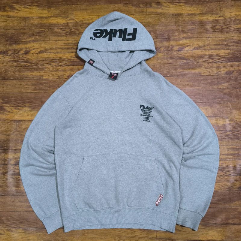 HOODIE FLUKE ORIGINAL GREY SKATEBOARD
