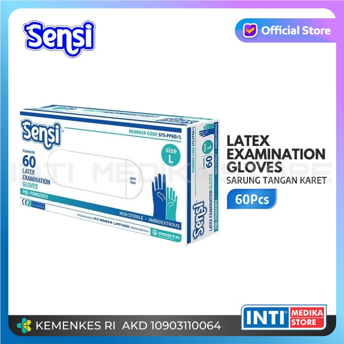 Bestseller Sensi - Sarung Tangan Latex Isi 60 Sarung Tangan Sensi Sensi Latex