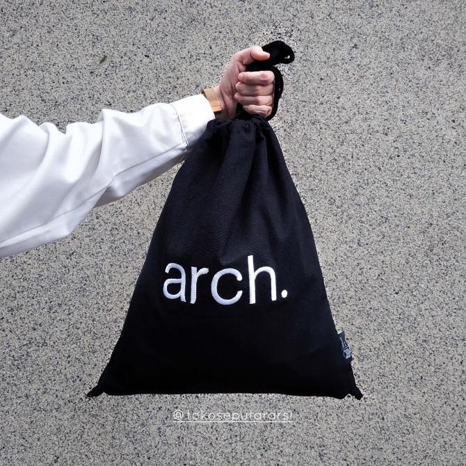 TAS SERUT - TAS ARSITEK - DRAWSTRING "ARCH." HITAM
