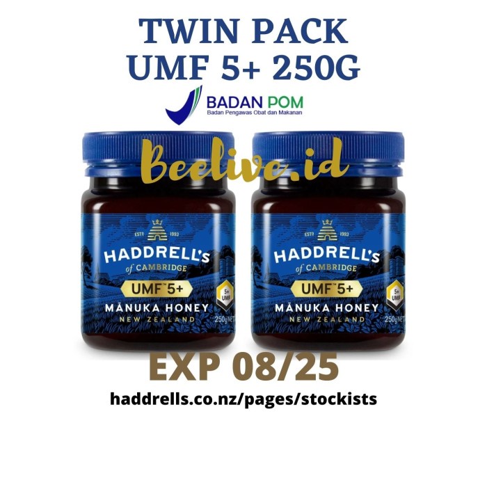 

Laris Madu Haddrells Manuka Honey Umf 5+ 500 Gr