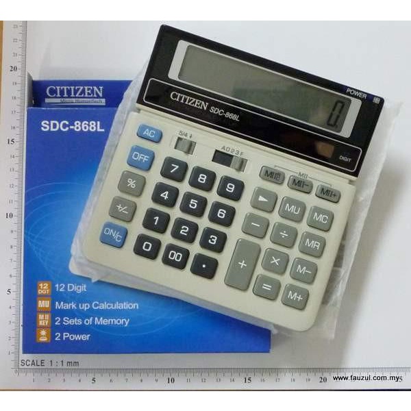 

Kalkulator Citizen Sdc 868L (Original)