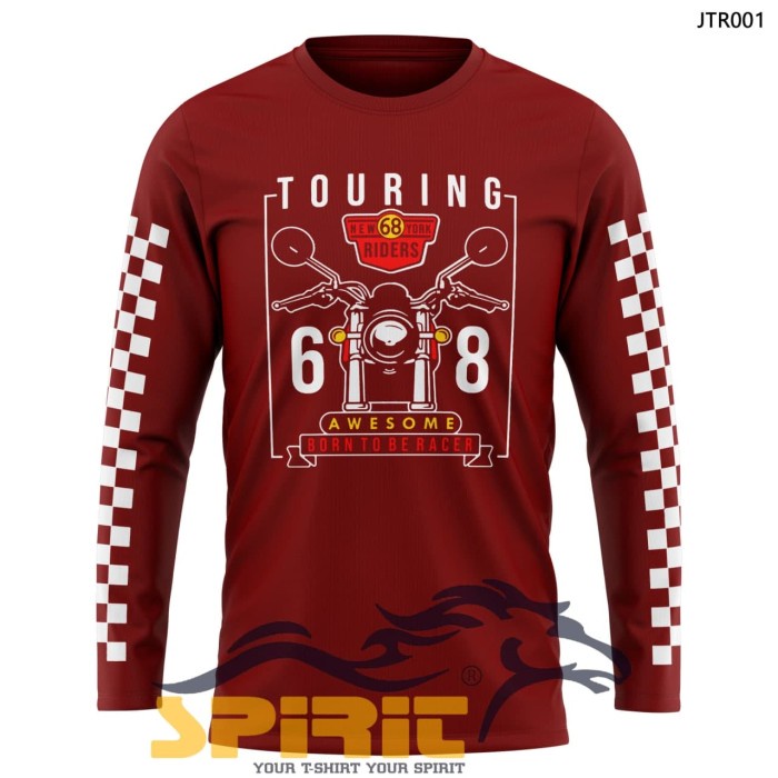 [Terbaru] Kaos Baju Lengan Panjang Touring Motor Riders Atasan Pria