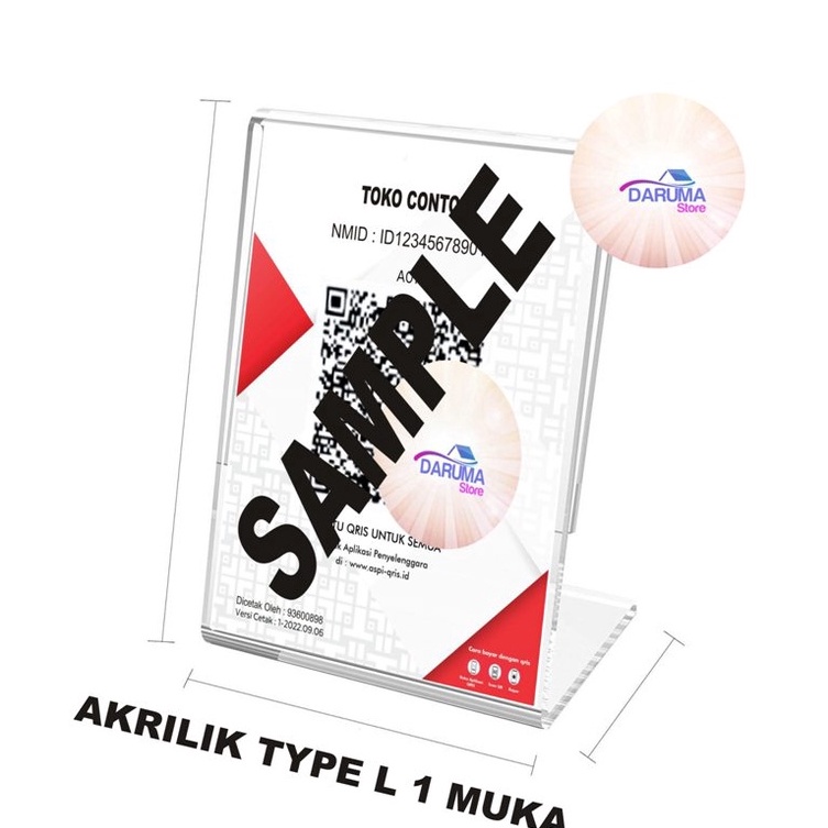 

SLKJ-74 Akrilik A5 + POSTER BARCODE NO MEJA QRIS YVN