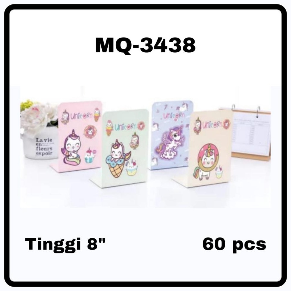 

cwca -70 FREE DUS 1 Set Isi 2 Pcs Book End Stand/ Sandaran Penyangga Buku Unicorn CN7