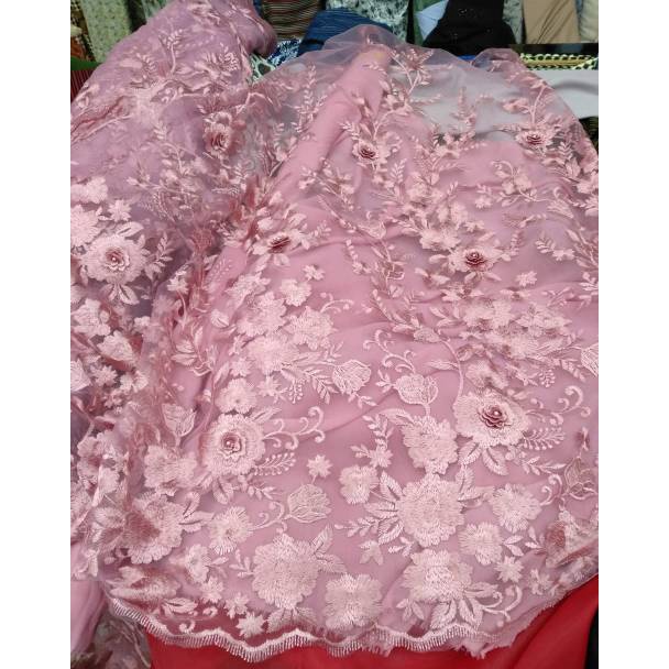 jdhb -24 Tille 3D Mawar Special Dusty Pink 0.5M x 1.5M 0EV