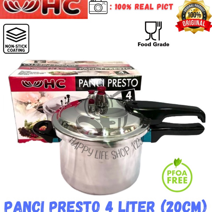 ➩BCU Presto 4 Liter HC/Panci Presto 4 Liter HC / Presto Aluminium HC 4 Liter ✶ A ✌