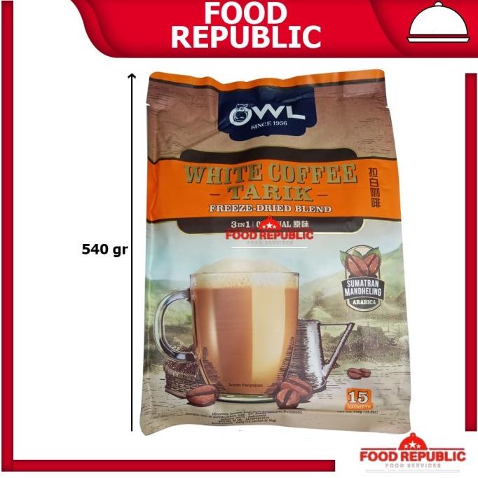 

jen OWL WHITE COFFEE TARIK 3 IN 1 SUMATRAN ARABICA ORIGINAL 15PCS