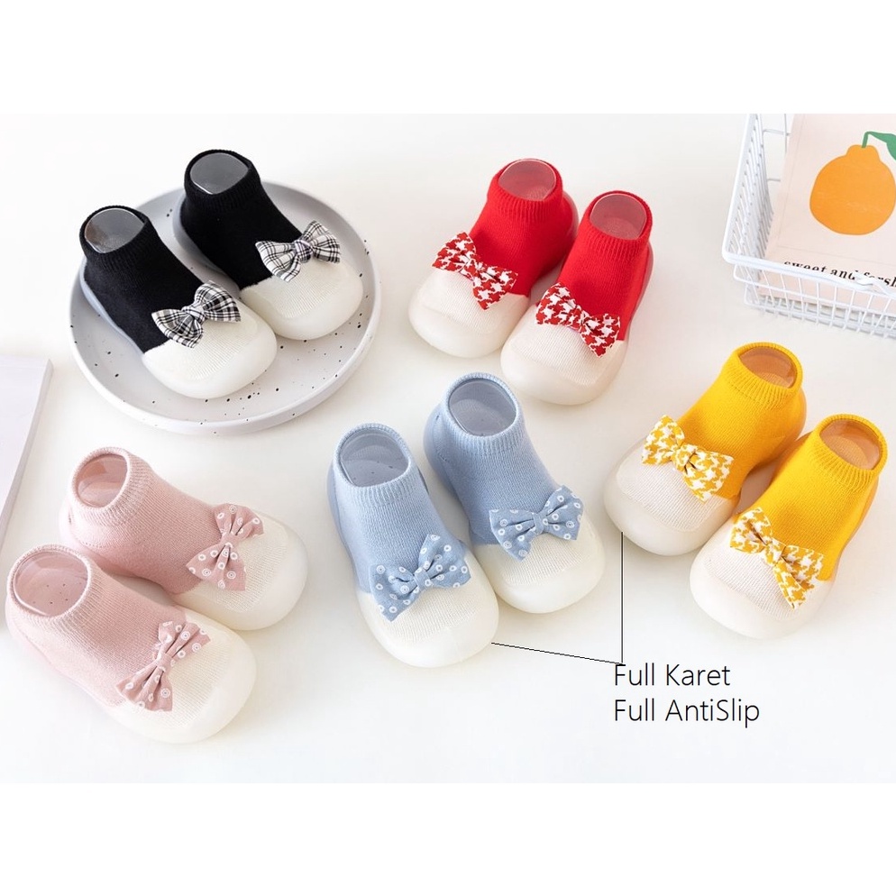 Harga GrosirWw3W7 Sepatu Bayi Anak Perempuan / Prewalkers Anak Bayi Perempuan [ FULL KARET ]