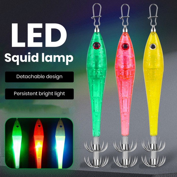 Terlaris Kait Cumi Led Umpan Pancing Umpan Bawah Air Dalam Dengan Lampu