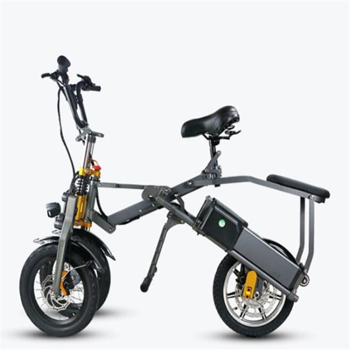 Sepeda Listrik Lipat Elektrik Foldable Wheel Tricycle Tiga Roda 3 70Km