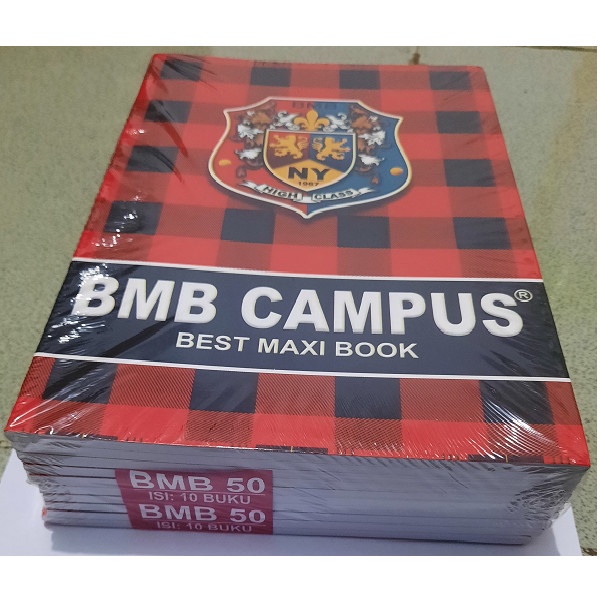 

BUKU TULIS BMB CAMPUS 50 LEMBAR 10 BUKU BEST MAXI BOOK BOXY - 1 PAK