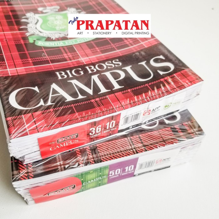 

BUKU TULIS BIG BOSS CAMPUS 50 LEMBAR (10 BUKU)