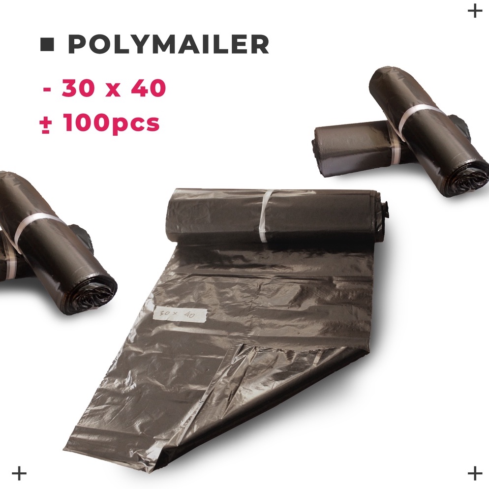 

Terbatas Plastik polymailer 30 x 40 Hitam packaging Kantong Amplop isi 100 pcs 67