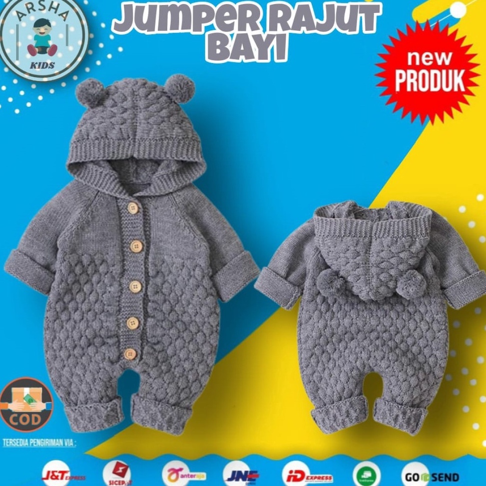 Harga BagusMm3M7 JUMPER BAYI BAJU JUMPER RAJUT BODYSUIT BAYI BABY BARU LAHIR LAKI LAKI PEREMPUAN 0 6