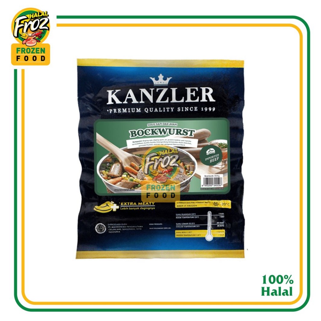 

Sosis Bockwurst Kanzler 360 gr HFPRS