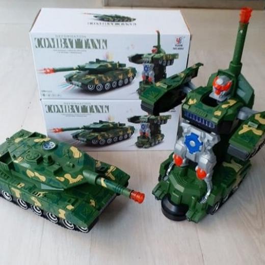 Mainan Mobil Robot Combat War Tank Deformation Military War Tank Besar