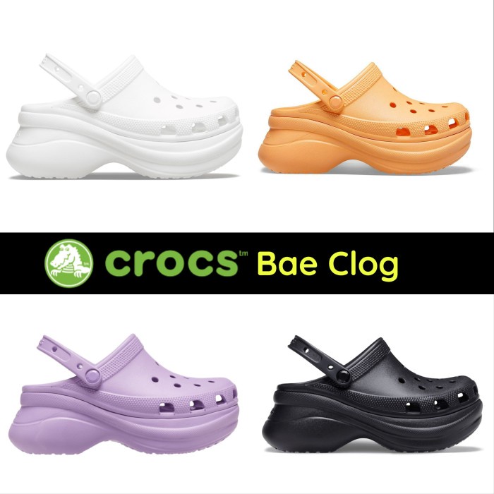 Crocs / Crocs Bae Clog / Crocs Wedges / Crocs Wanita /Crocs Hak Tinggi