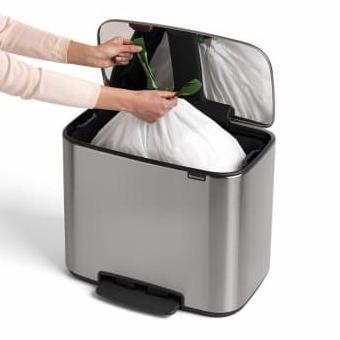 Brabantia 36 Ltr Tempat Sampah Stainless Bo - Silver Liter 36L 121487