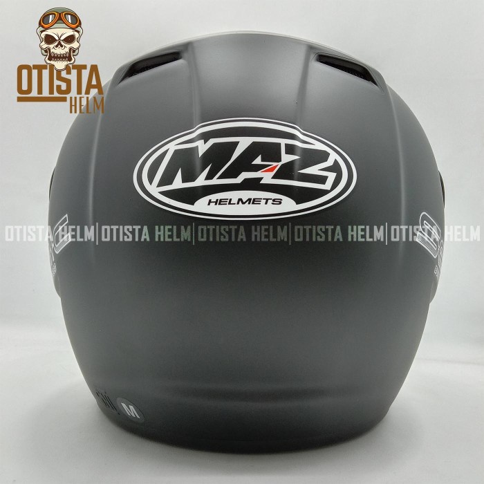 Helm Murah Maz Sonic Solid Black Doff Hitam Matte Gm Evo Evolution