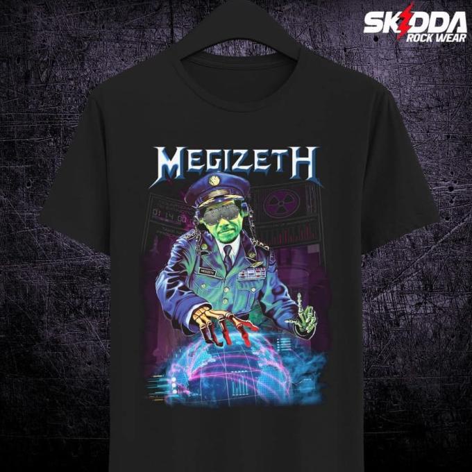 KAOS LUCU PARODI MEGADETH MEGIZETH - PREMIUM NSA- HITAM -S-XL
