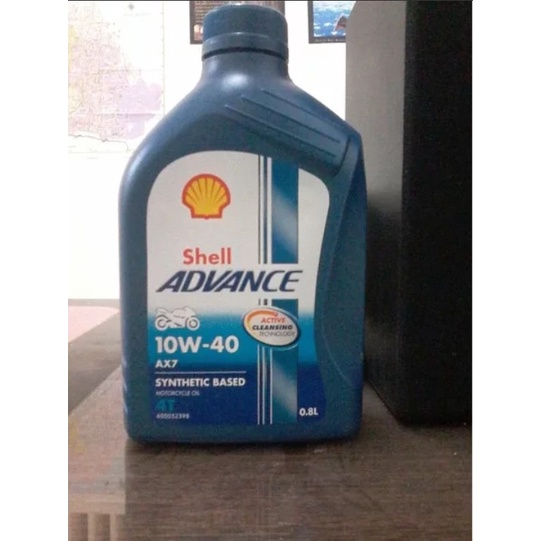 OLI MESIN MOTOR 4 TAK SHELL ADVANCE AX7 800 ML 10W-40 ORIGINAL very nice