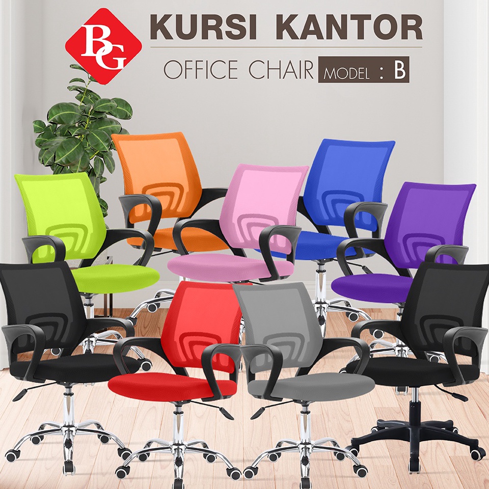 Paling Diminati.. BG SPORT Kursi Kerja Kantor Office Chair Kursi Staff Model CH-B & CH-B01
