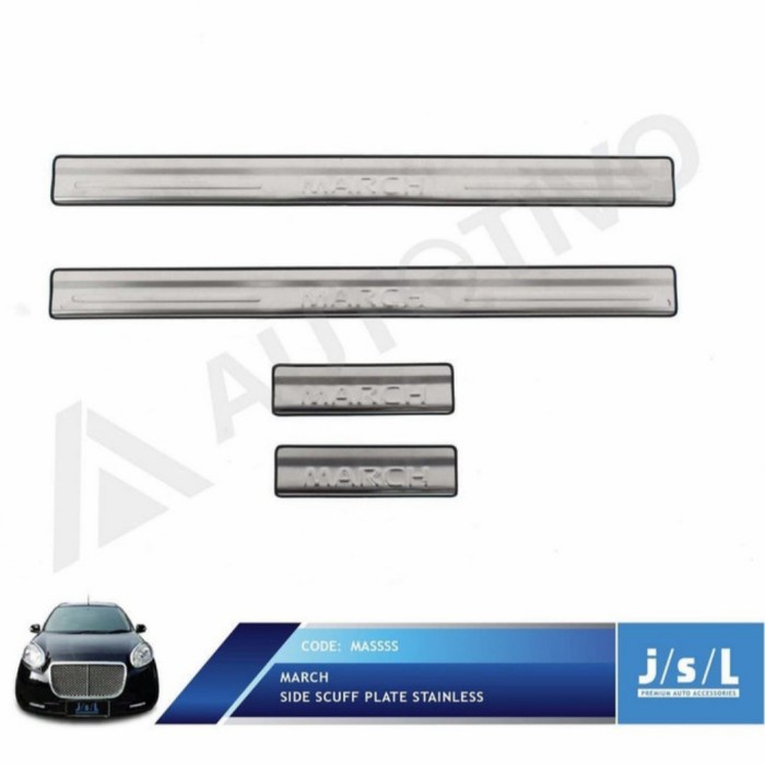 JSL Sillplate Samping Nissan March Stainless Pijakan Kaki Samping star