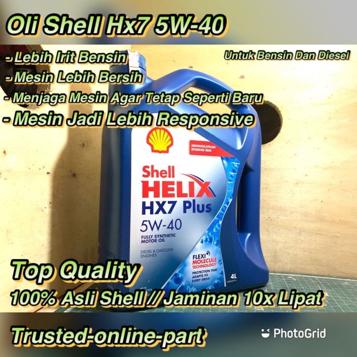 Oli Shell Hx7 Mesin 5w-40 4ltr 100% persen asli best buy