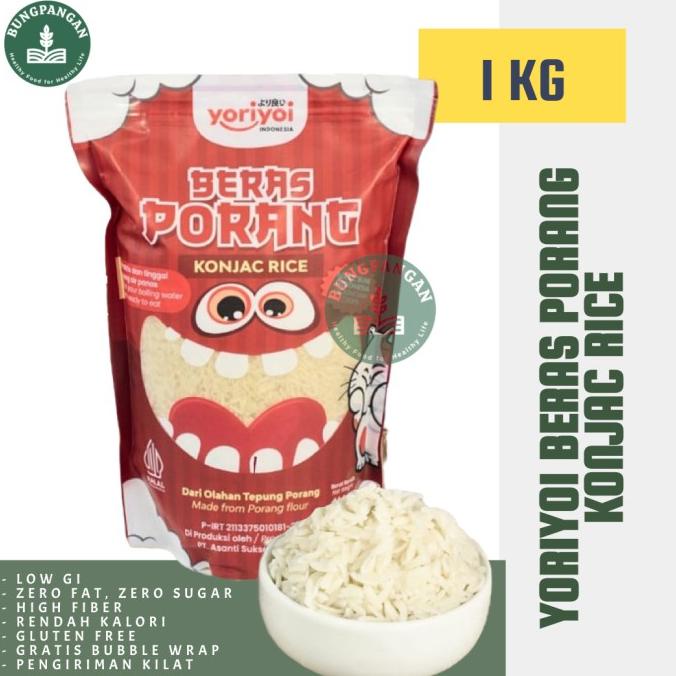 

Beras Porang Shirataki Konjac Rice YORIYOI 1 kg Diet Rendah Kalori