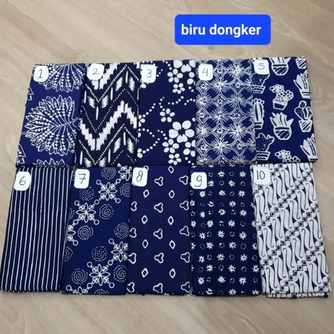 Kain Batik Garutan warna Biru Navy