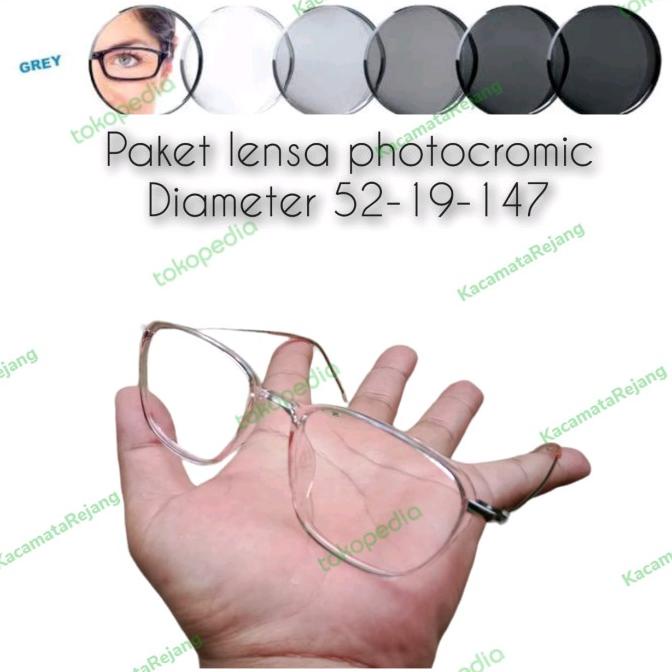kacamata wanita frame pink clear paket hemat gratis lensa Photocromic