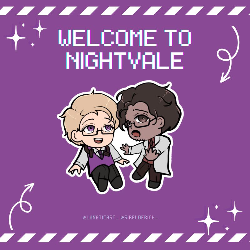 Welcome to Night Vale Acrylic Keychain and Sticker Fanart by Lunaticast.