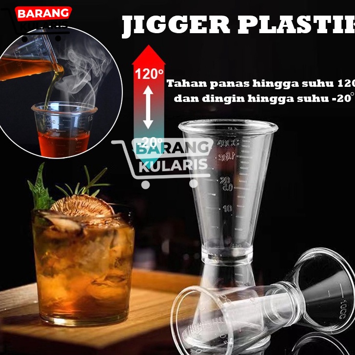 Ready BKL -- Jigger Plastik Bening Akrilik | Jigger Acrylic Plastik | Jigger Plastik 10/20ml 20/40ml