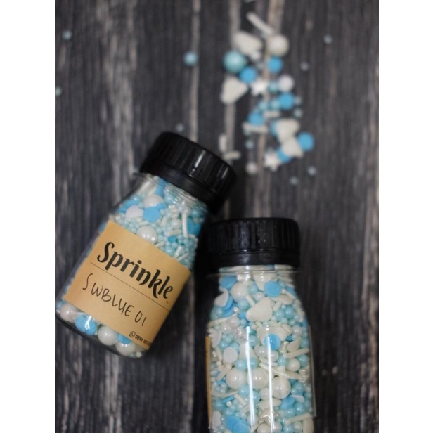 

Termurah,, sprinkle springkel springkle white blue 50 gr kode SWB01