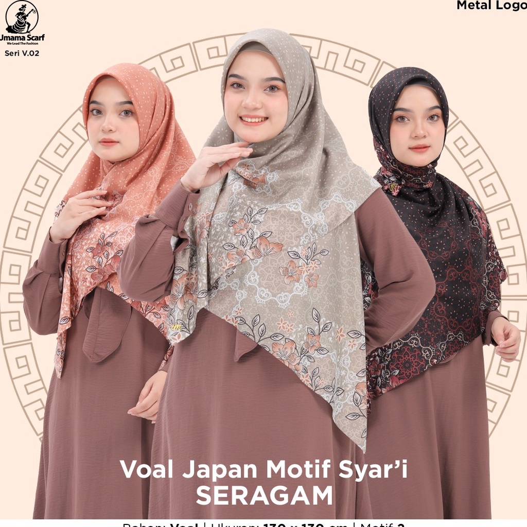 cxl60 JILBAB SEGI EMPAT MOTIF SYARI / HIJAB SYARI MOTIF BY UMAMA / JILBAB UMAMA SYARI MOTIF / KERUDU