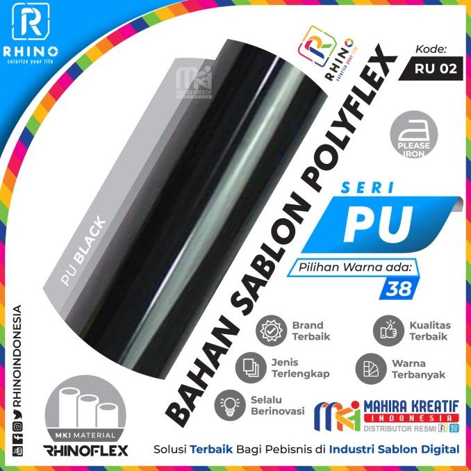 RHINOFLEX Polyflex Korea / poly flex PU Hitam - Black