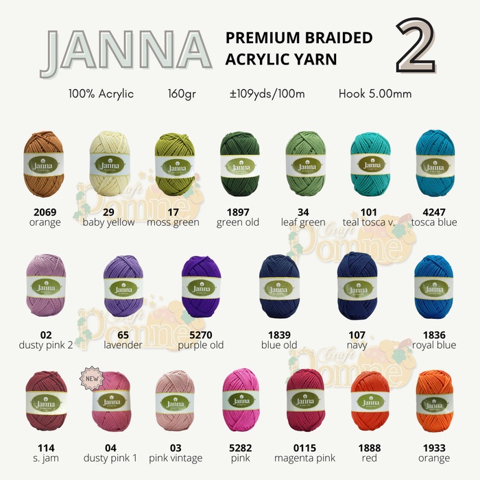 

BENANG JANNA/ BENANG TAS/160 GRAM