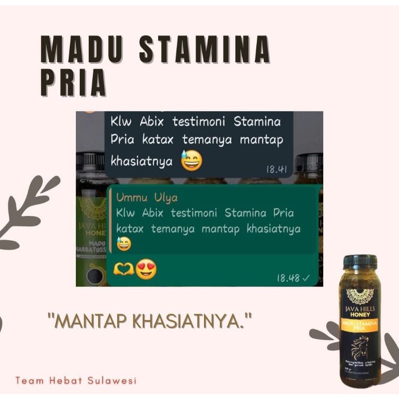 Madu Stamina Pria Java hills honey