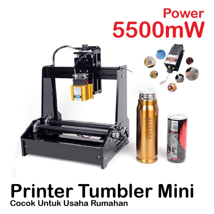 

Printer Tumbler CNC Grafir Silinder 5500mW Engrave Tumbler