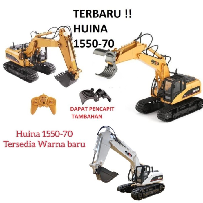 Huina 1550 15 channel Excavator with metal shovel RC Alat Berat