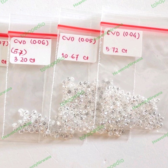 Berlian Eropa Tabur. Lab Grown Diamond HPHT/CVD Asli