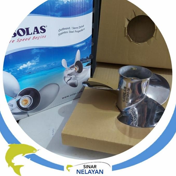 Propeller / Kipas Solas Mesin Tempel Tohatsu 18Pk Pitch 8 Stainless