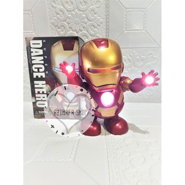 Mainan Anak Dance Iron Man Mainan Bisa Goyang Ada Lampu Dan Musik