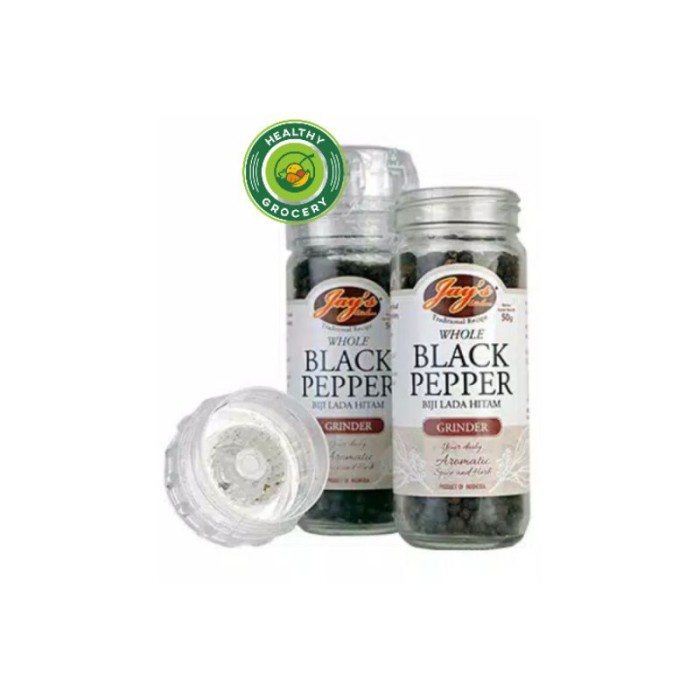 

Nsd62 - Jay S Seasalt Grinder 100Gr Whole Black Pepper 50Gr