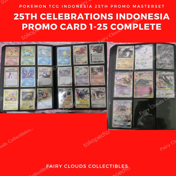 25Th Celebrations Pokemon Tcg Indonesia Master Set Fullset 1-25 Kartu