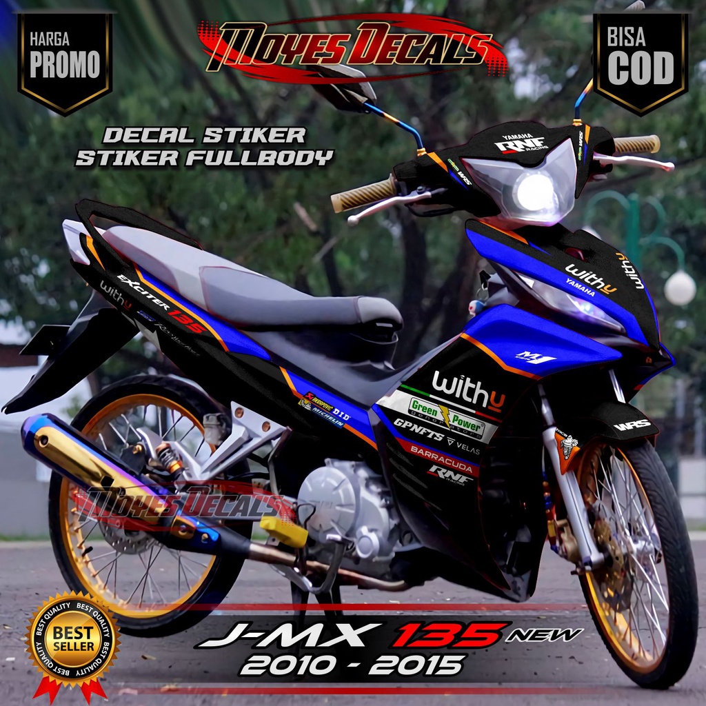 Decal Jupiter MX 135 New Full Body - Stiker Jupiter MX 135 New Full Body - Striping New Jupiter MX 1