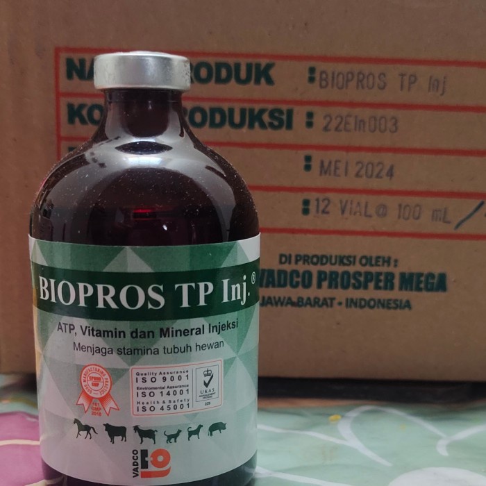 biopros tp inj 100 ml vitamin Sapi Kambing Domba