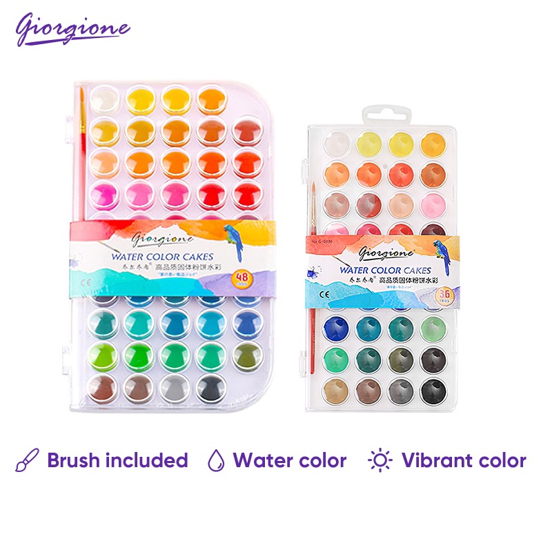 

[A12W ご㊠] Giorgione Solid Watercolor Paint Cat Air 12/16/24/28/36/48 Warna - trendings.!
