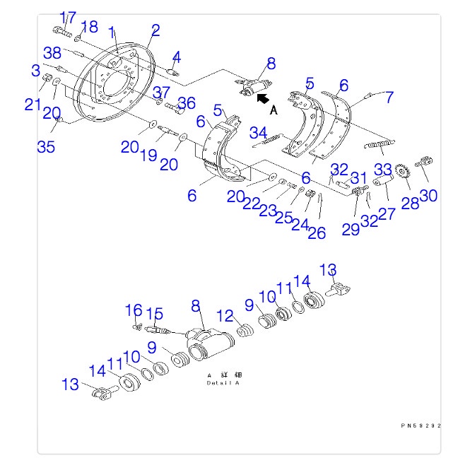 Brake Shoe 23A-32-11230 GD405A GD510R GD511A 1pcs 1 pcs best seller