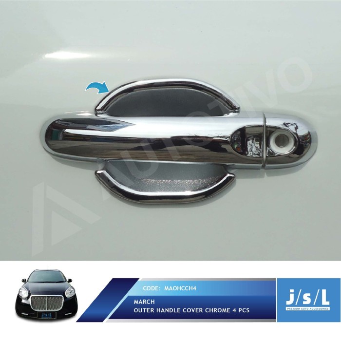 Nissan March Outer Handle Cover Chrome/Aksesoris JSL Eksterior March terpopuler